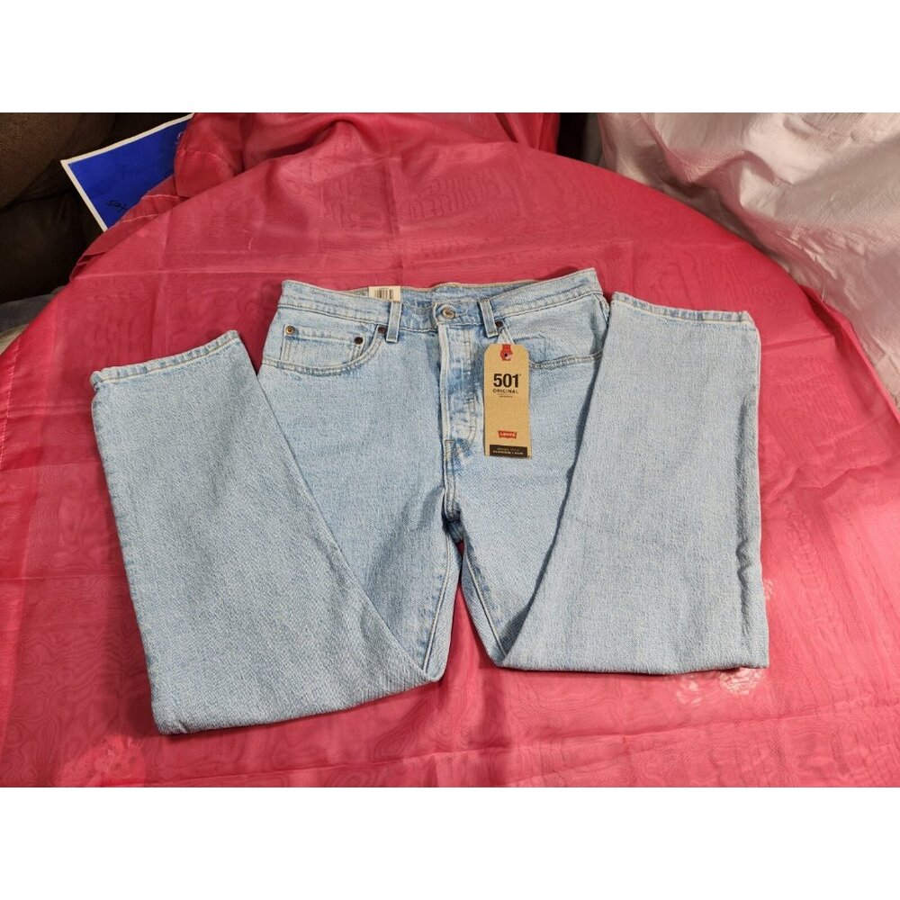 Levi's 501 Women's Size 30x26 Jeans Blue High Rise Cropped Straight Leg (27 - Picture 9 of 9